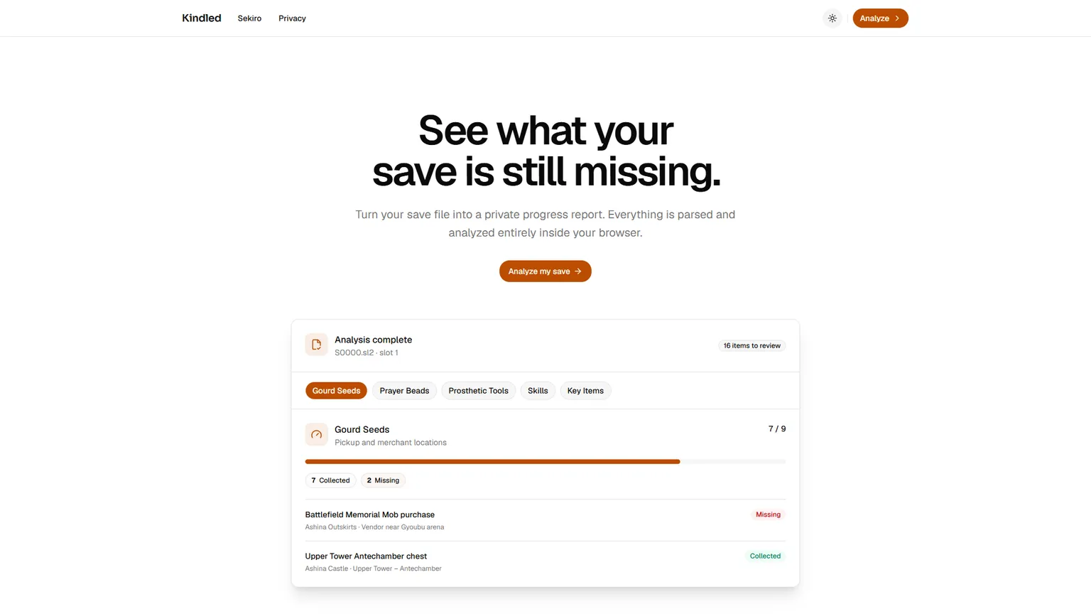 Kindled project preview